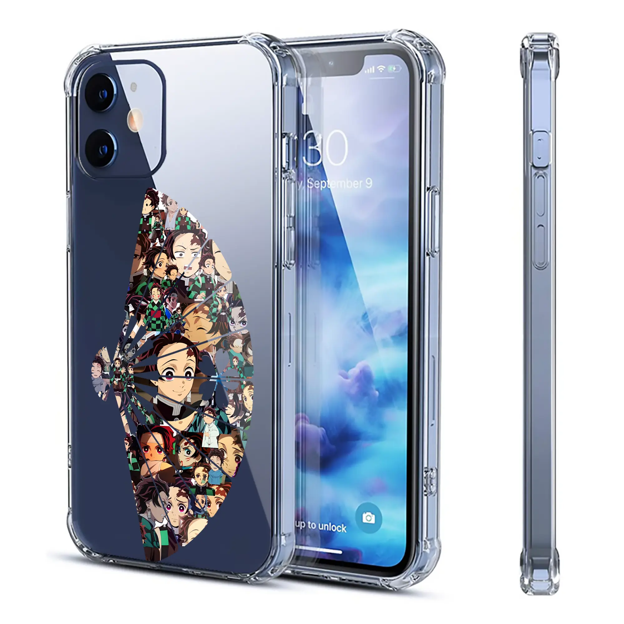 鬼滅の刃 グッズ,竈門 炭治郎 - IPhone 12シリーズ対応 ・ 透明スマホケース ・ クリアソフトケース ・ TPU素材 ・ 耐衝撃 ・ 高密着 ・ 防汚 防指紋 ・ 簡単着脱